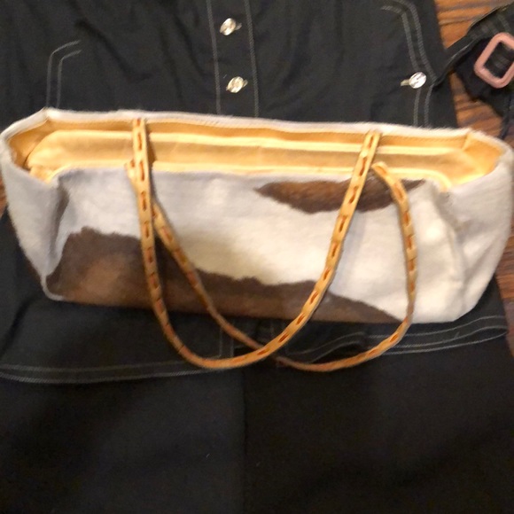 POMODORO rectangular cow hide bag - Picture 4 of 8